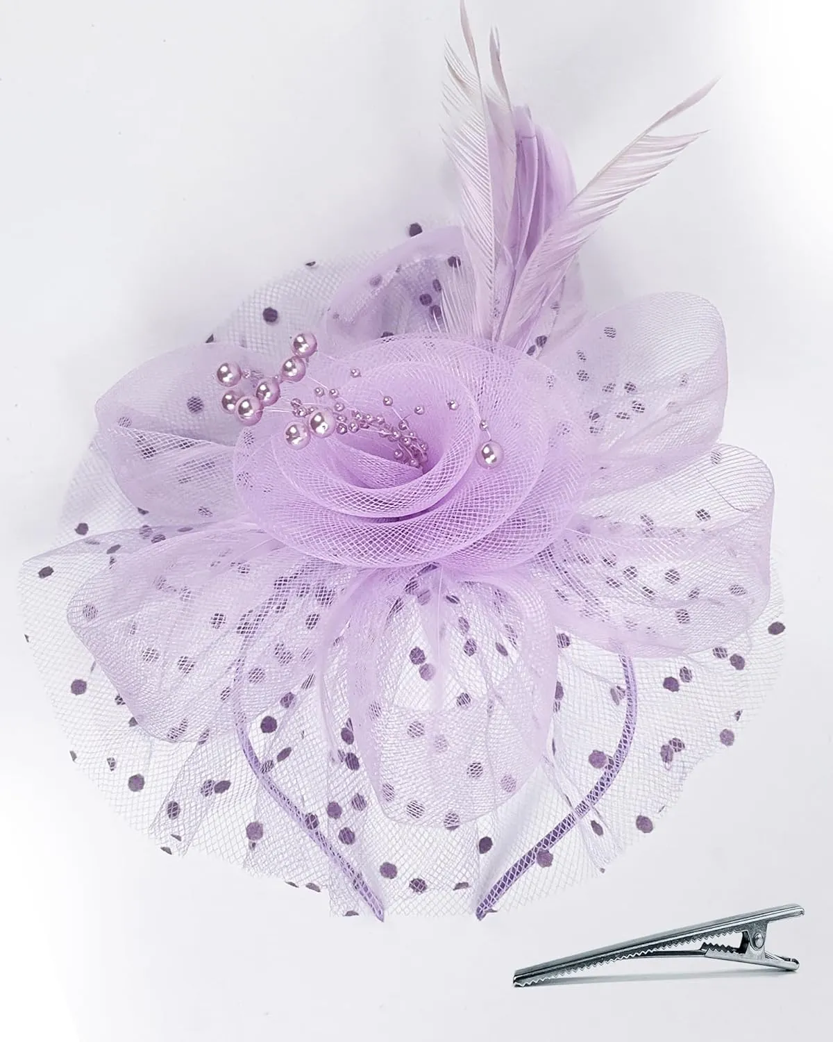 1920s 50s Vintage Fascinators Hat for Women Tea Party Halloween Headband Flower Bridal Shower Weddings Themed Events
