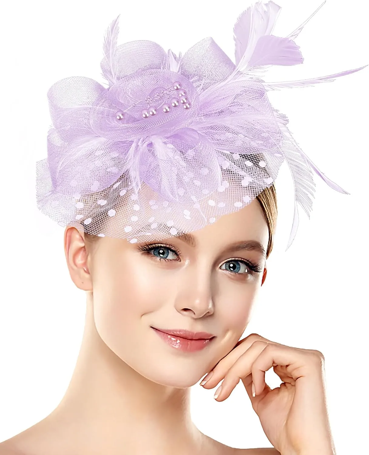 1920s 50s Vintage Fascinators Hat for Women Tea Party Halloween Headband Flower Bridal Shower Weddings Themed Events