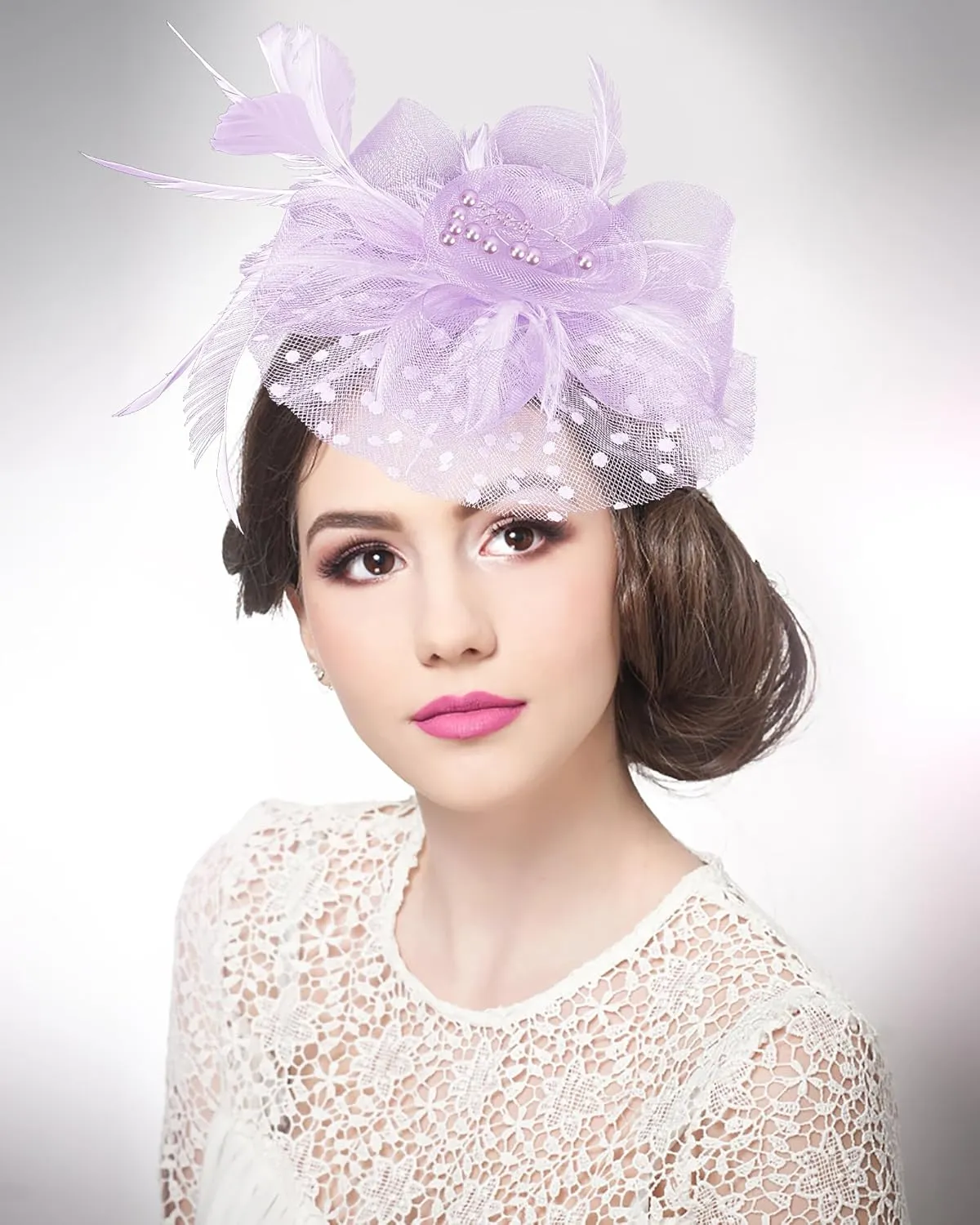 1920s 50s Vintage Fascinators Hat for Women Tea Party Halloween Headband Flower Bridal Shower Weddings Themed Events