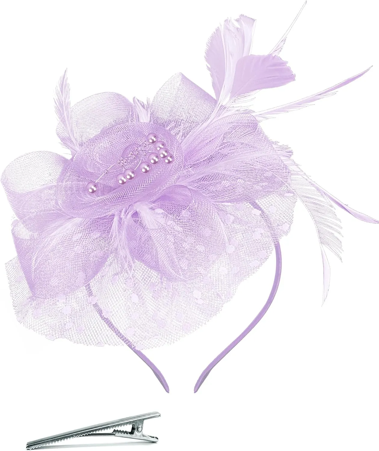 1920s 50s Vintage Fascinators Hat for Women Tea Party Halloween Headband Flower Bridal Shower Weddings Themed Events