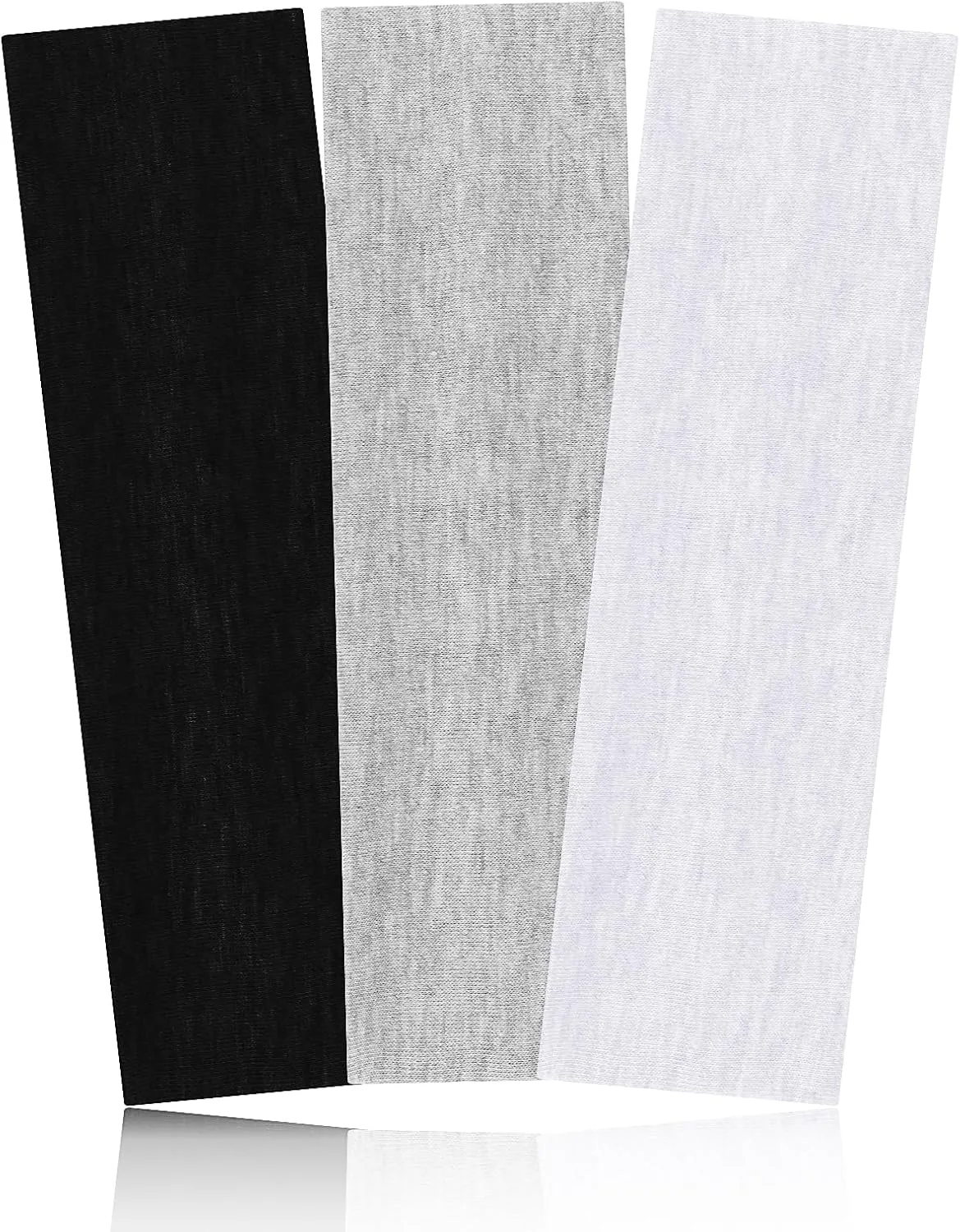 3Pcs Non Slip Headbands Soft Elastic Head Bands for Women Girls Stretchy Sweat Wide Headband for Yoga Workout Sports White Black Grey Headbands Trendy Hair Accessories