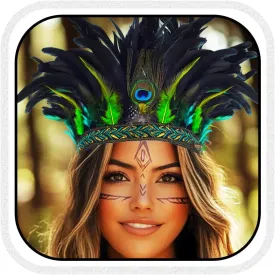 Aukmla Peacock Feather Headband Black Carnival Feather Headpiece Headdress for Women