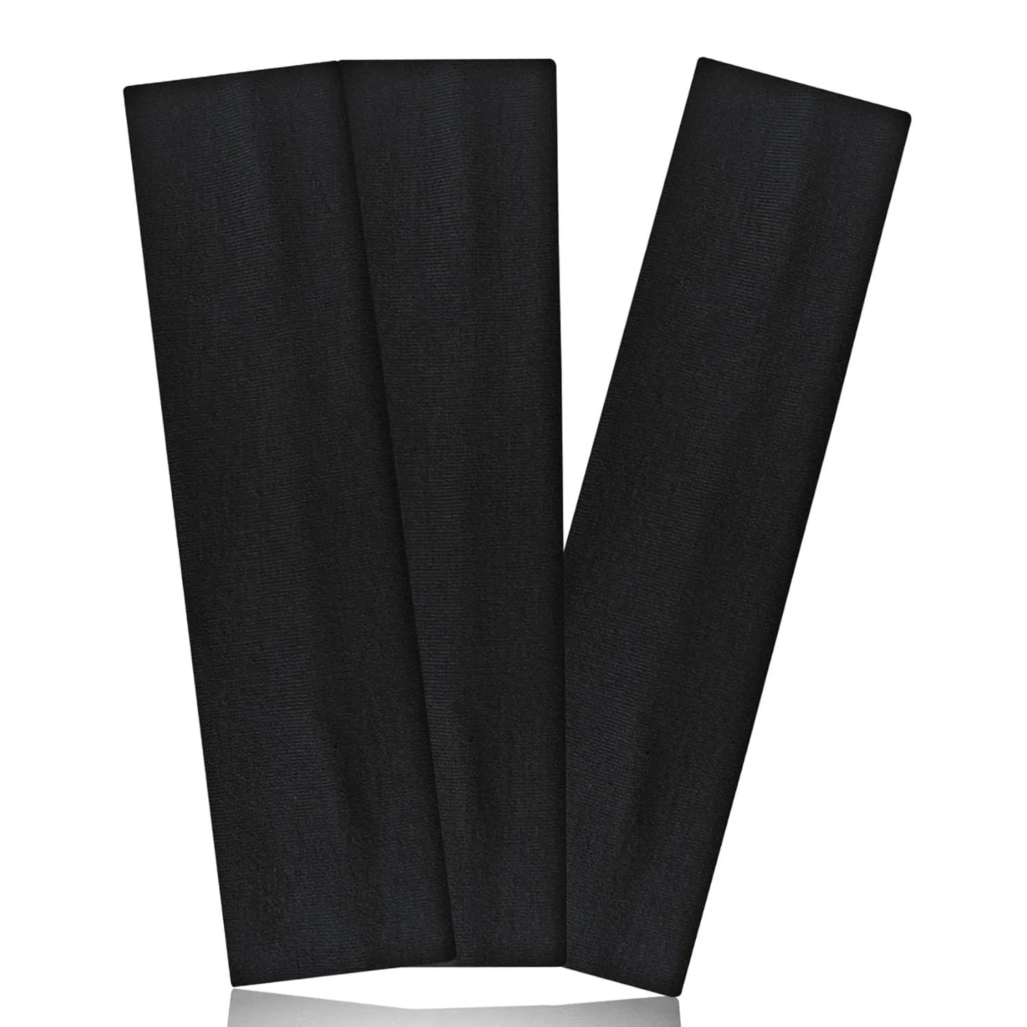 Black Headbands for Women Non Slip Head Bands for Women's Hair Elastic Womens Headbands Soft Cotton Cloth Fashion headband for Daily Workout Sports Running Yoga