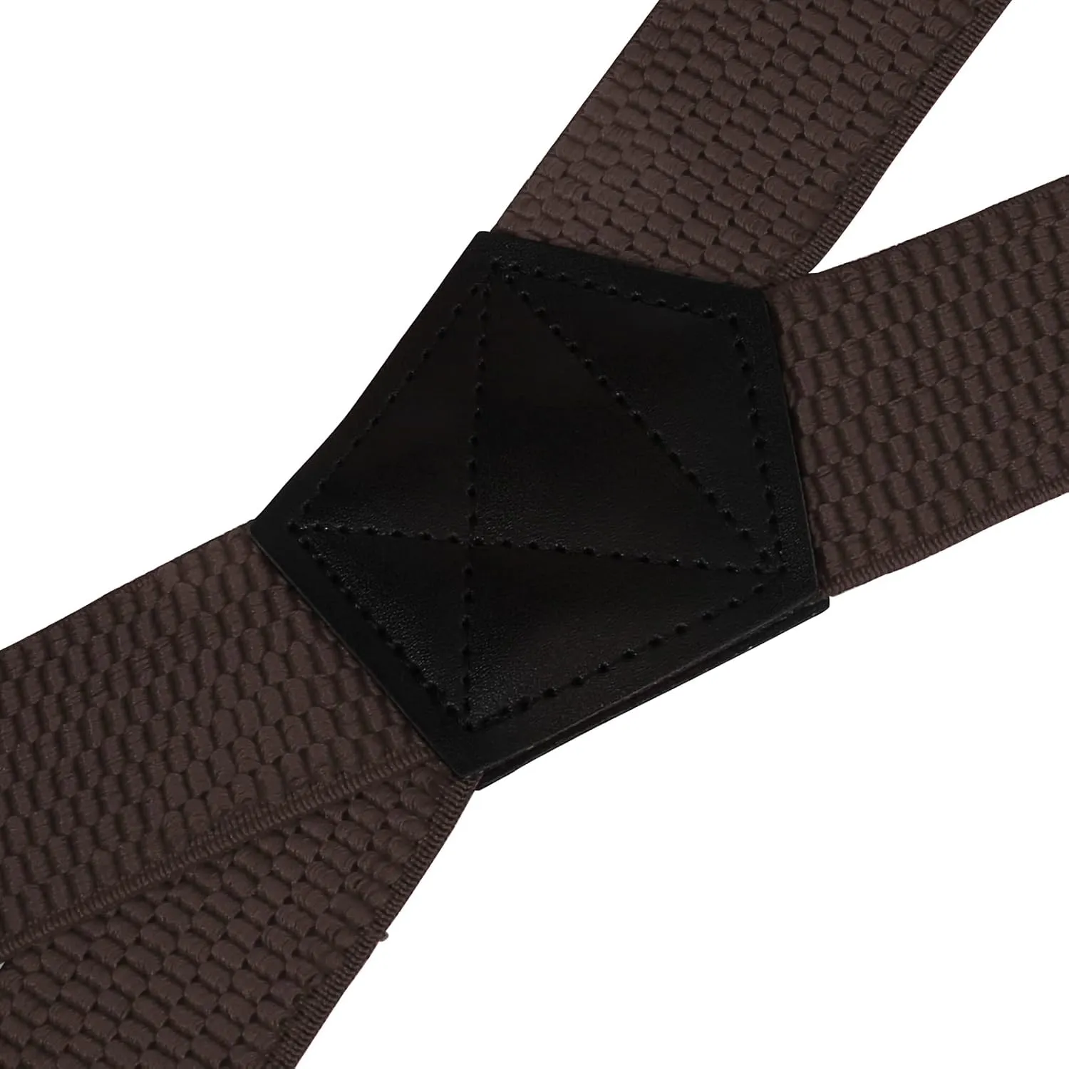 Buyless Fashion Heavy Duty Suspenders for Men - 48" Adjustable Straps 1 1/2" - X Back with Black Plastic Clips