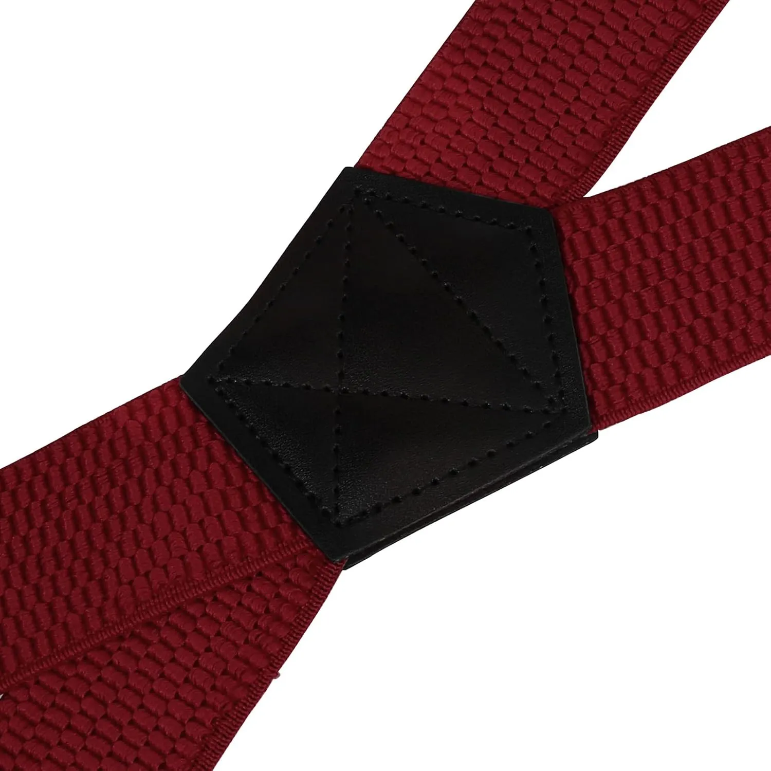 Buyless Fashion Heavy Duty Suspenders for Men - 48" Adjustable Straps 1 1/2" - X Back with Black Plastic Clips