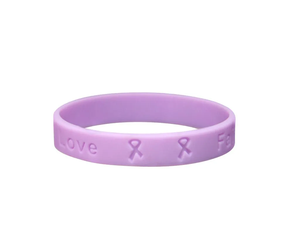 Child Lavender Awareness Silicone Bracelet Wristbands