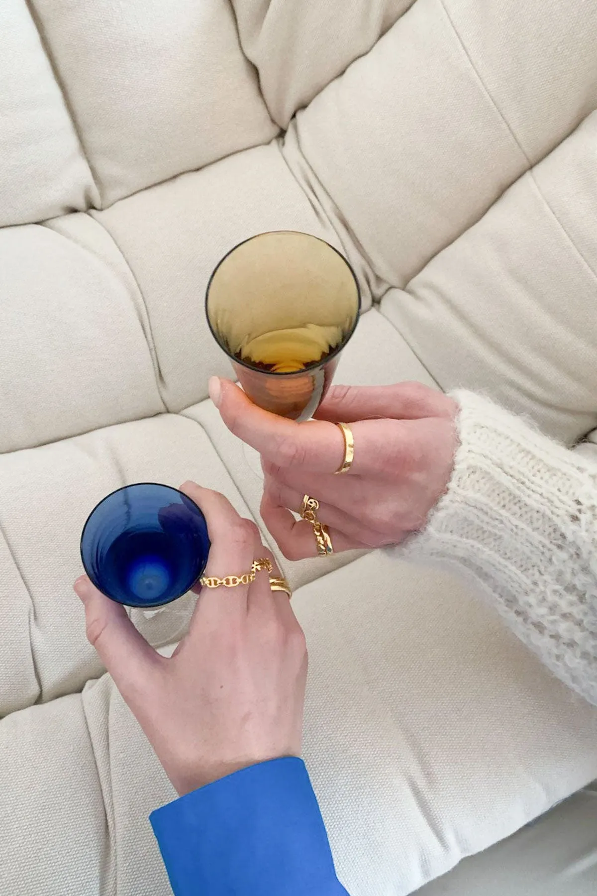 Chunky chain ring gold plated