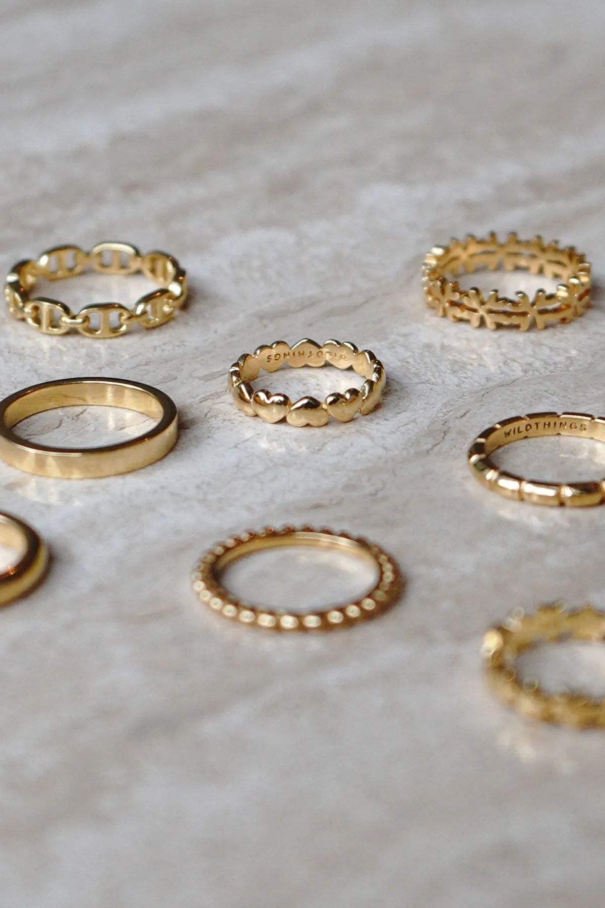 Chunky chain ring gold plated