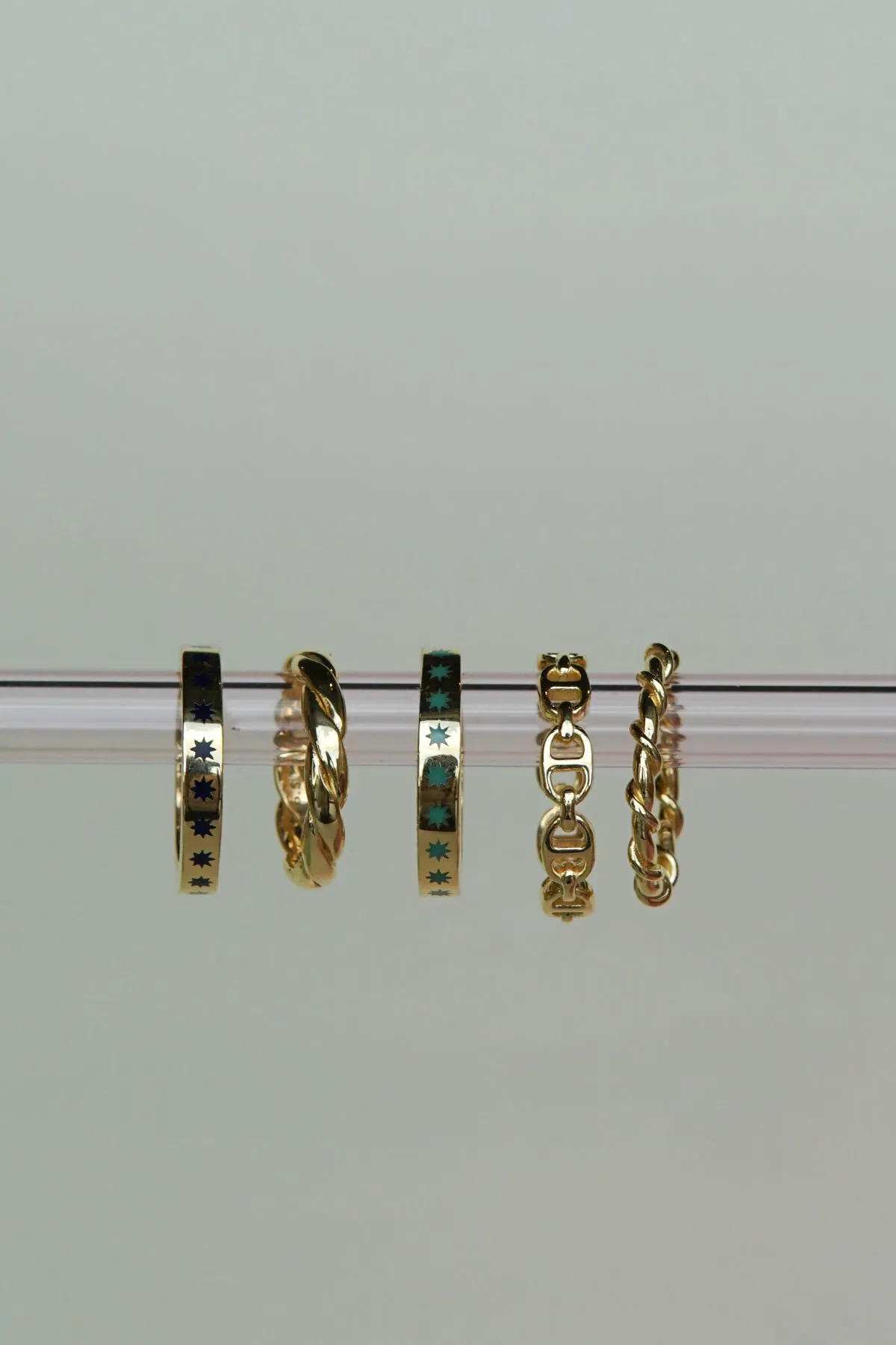 Chunky chain ring gold plated