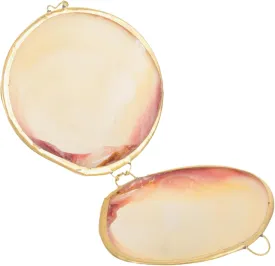 COHEALI Box Shell Jewelry Holder Earring Holder Jewelry Display Holder Metal Seashell Figurine Pendant Case Delicate Jewelry Organizer White Mosaic Child Natural Freshwater Shells Showcase