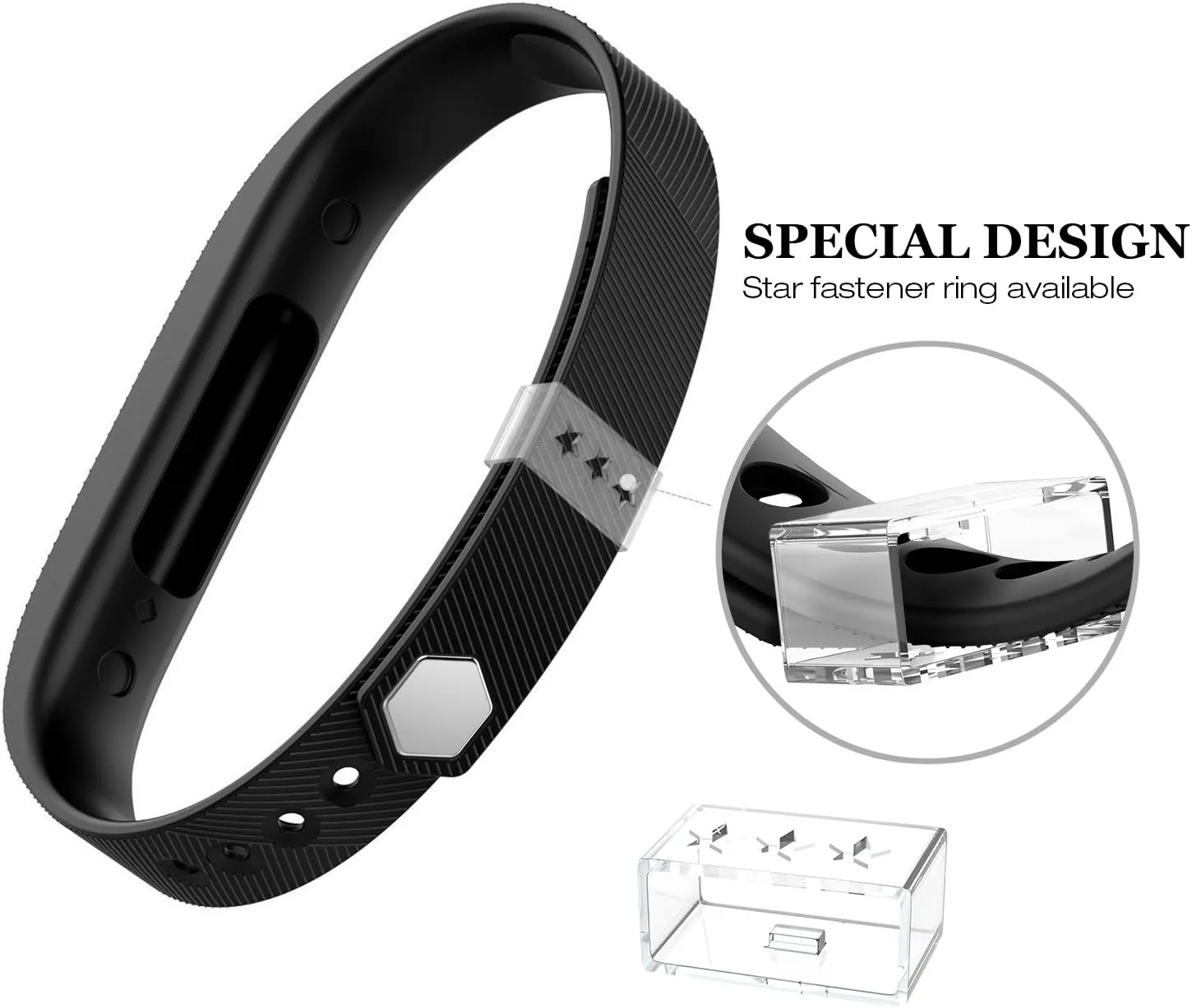 Compatible with Flex 2 Bands,Replacement for Flex 2 Sport Accessories Bracelet Band Strap Soft Silicone W/Fastener Clasp for Flex 2 Watch, Adjustable Wrist Band for Small Large