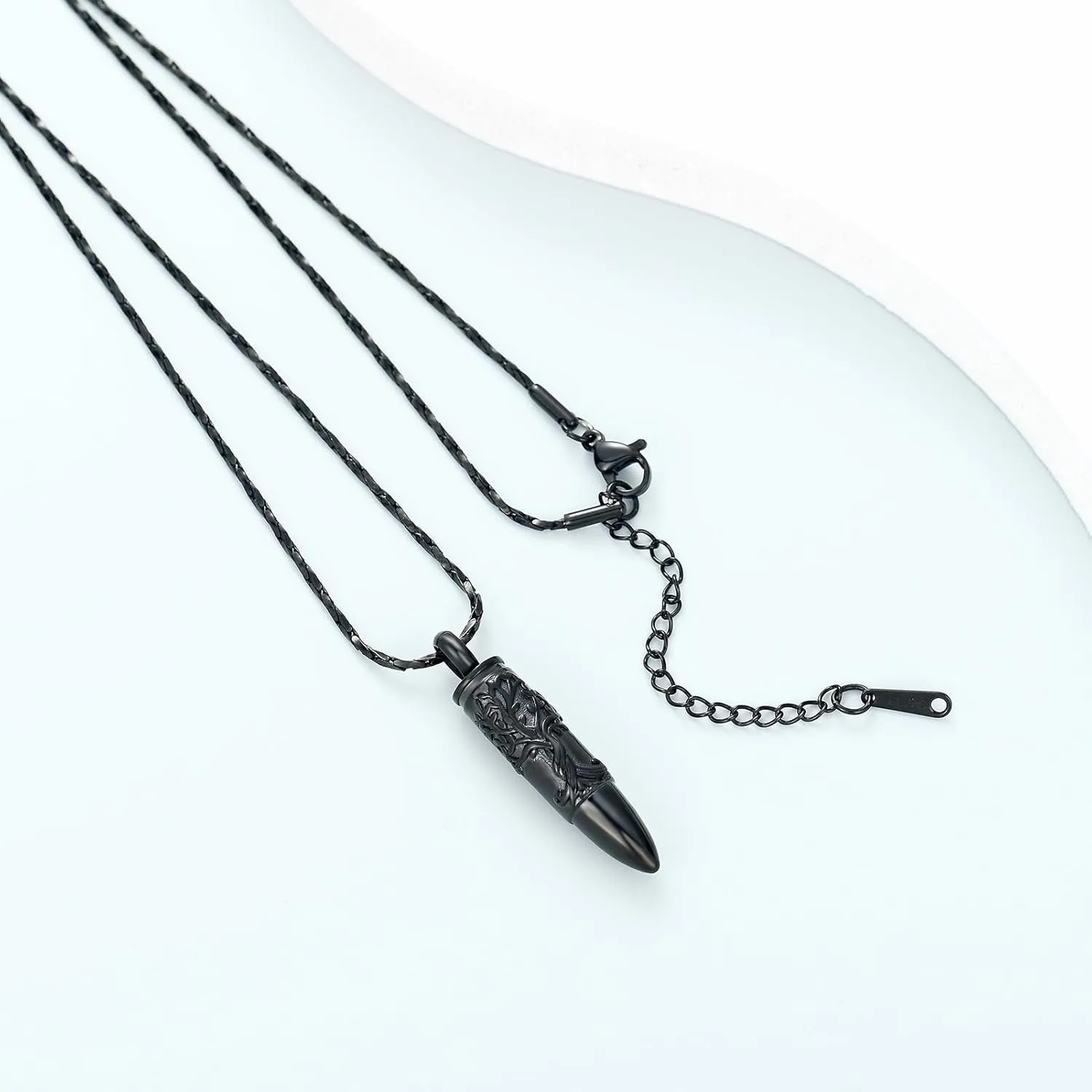 Cremation Jewelry Bullet Urn Necklace for Ashes for Men Women Tree of Life Urn Pendant Ashes Human Memorial Jewelry
