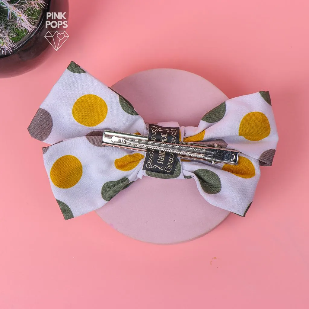 Dotted Polka Hair Bow Clip