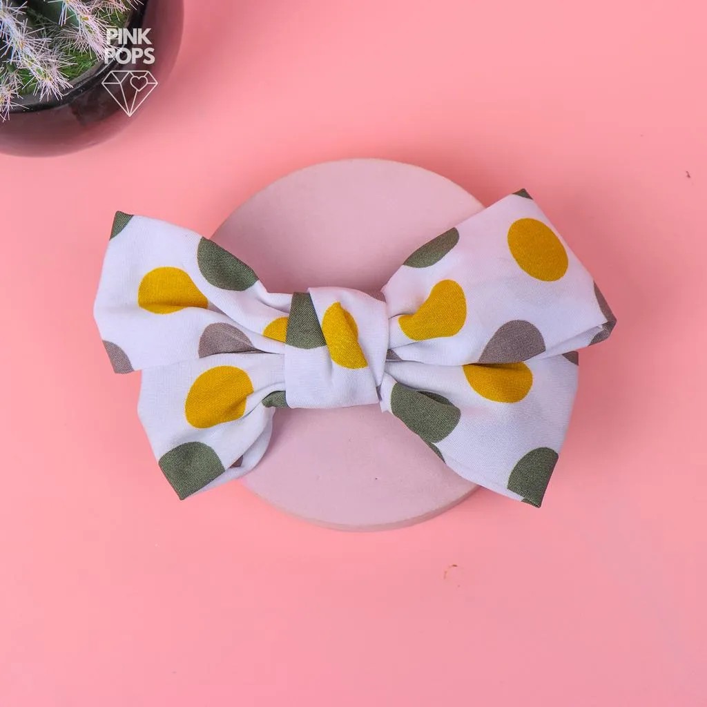 Dotted Polka Hair Bow Clip