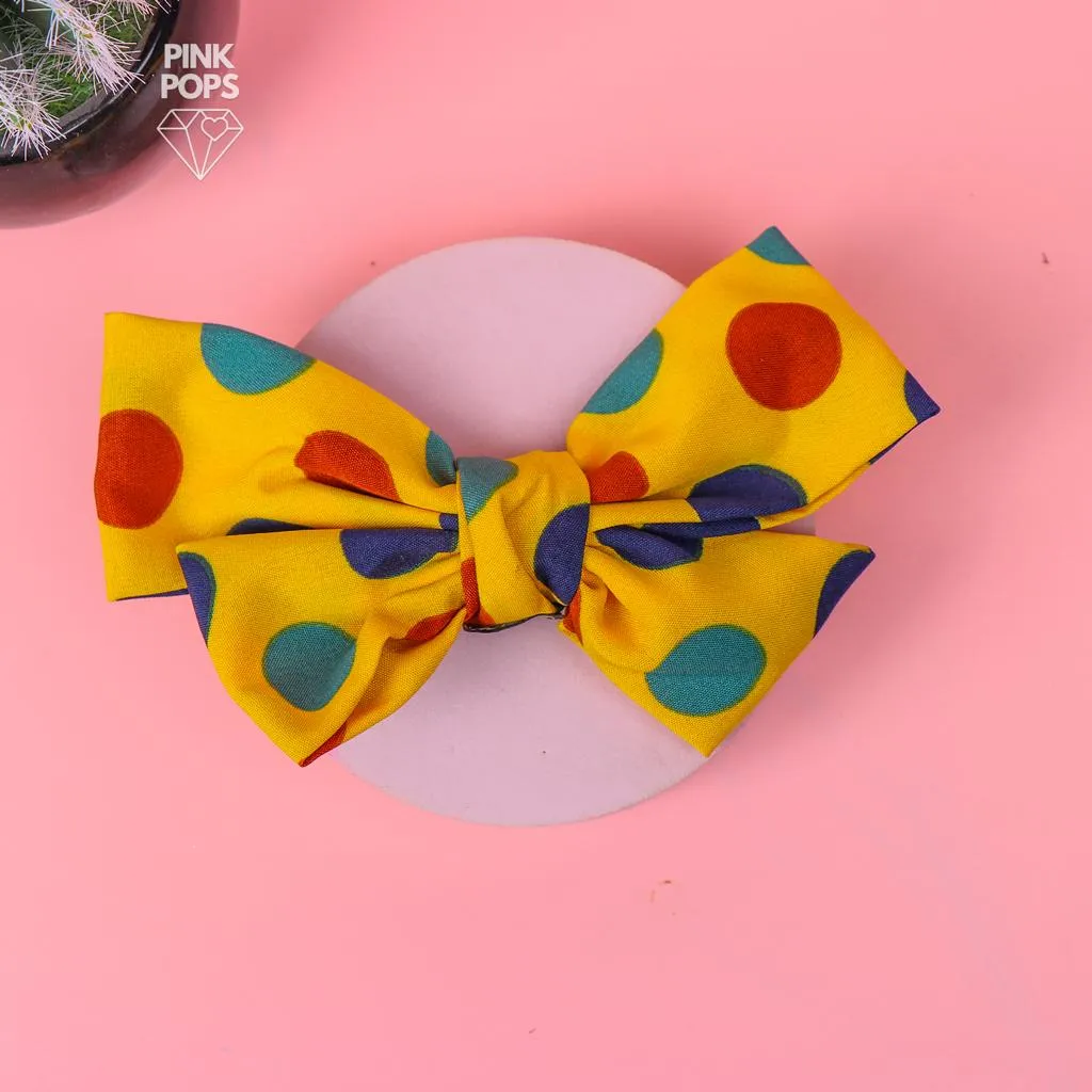 Dotted Polka Hair Bow Clip
