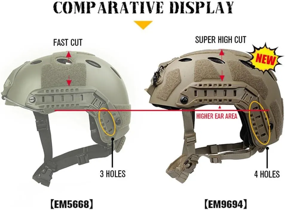 Emersongear Fast SF Ultra High Cut Tac Helmet for Training,Lightweight