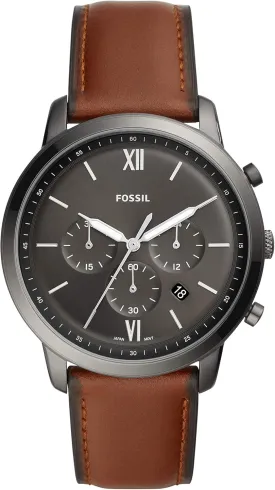 Fossil Men's Neutra Quartz Stainless Steel and Leather Chronograph Watch