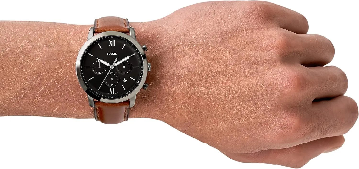 Fossil Men's Neutra Quartz Stainless Steel and Leather Chronograph Watch