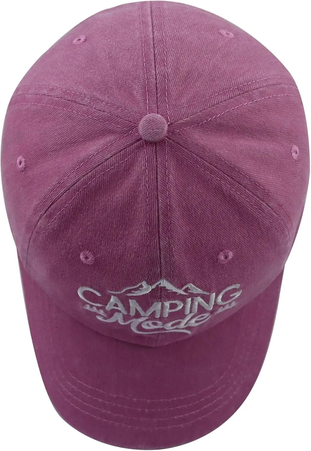 Funny Camping Mode Hat for Men Women, Adjustable Embroidered Glamping Baseball Cap