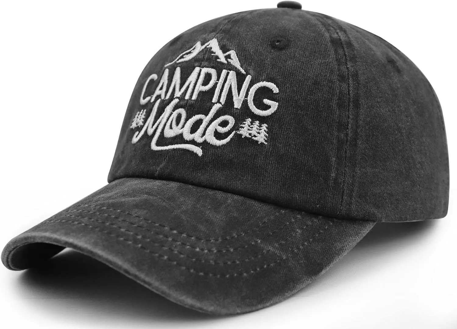 Funny Camping Mode Hat for Men Women, Adjustable Embroidered Glamping Baseball Cap