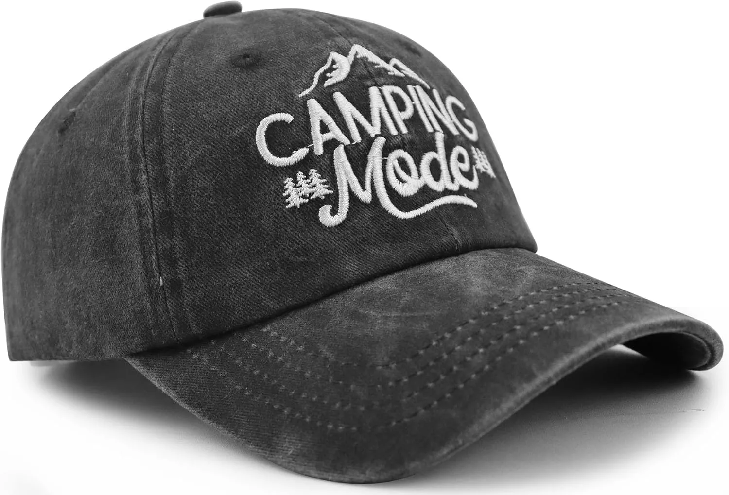 Funny Camping Mode Hat for Men Women, Adjustable Embroidered Glamping Baseball Cap