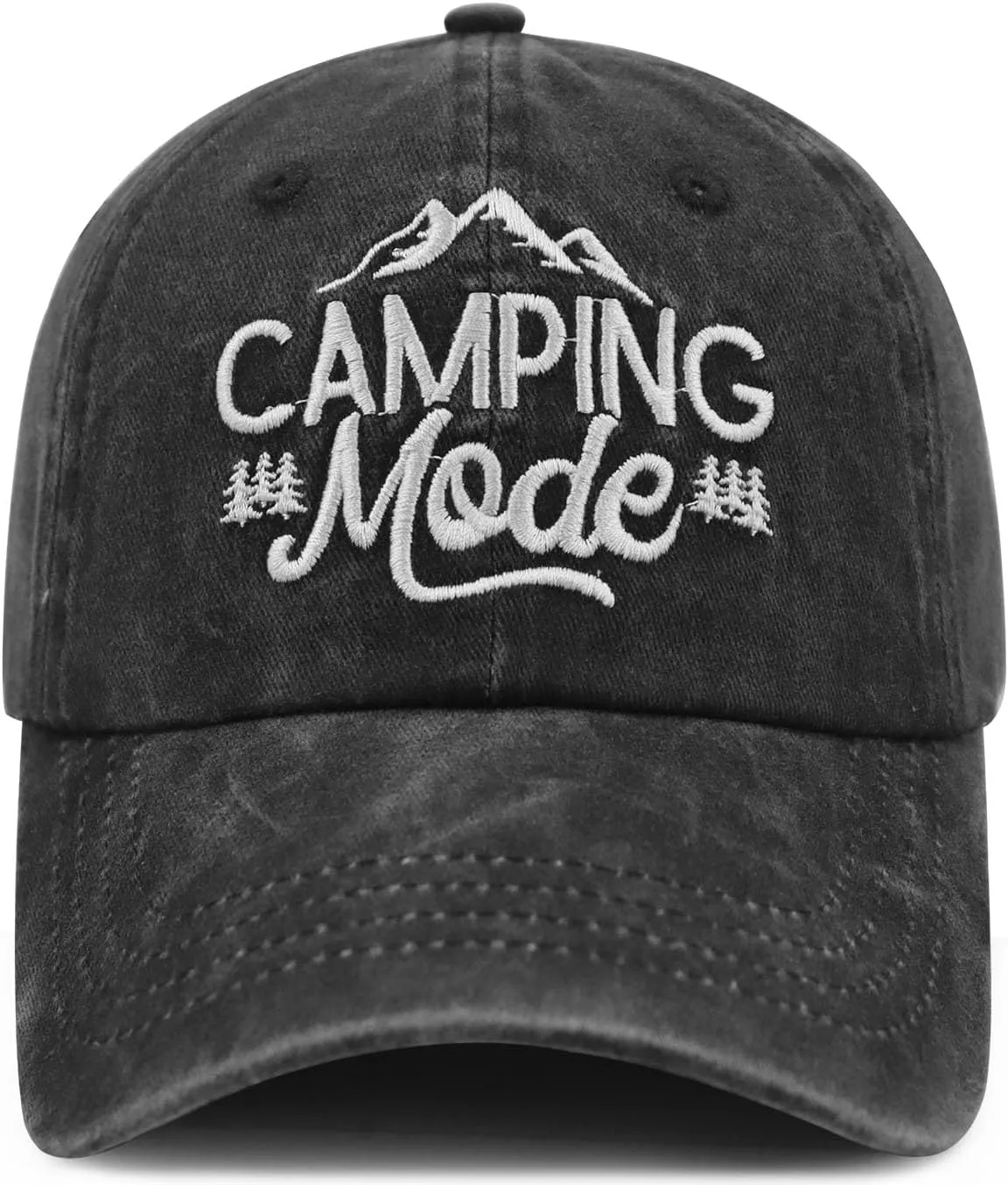 Funny Camping Mode Hat for Men Women, Adjustable Embroidered Glamping Baseball Cap