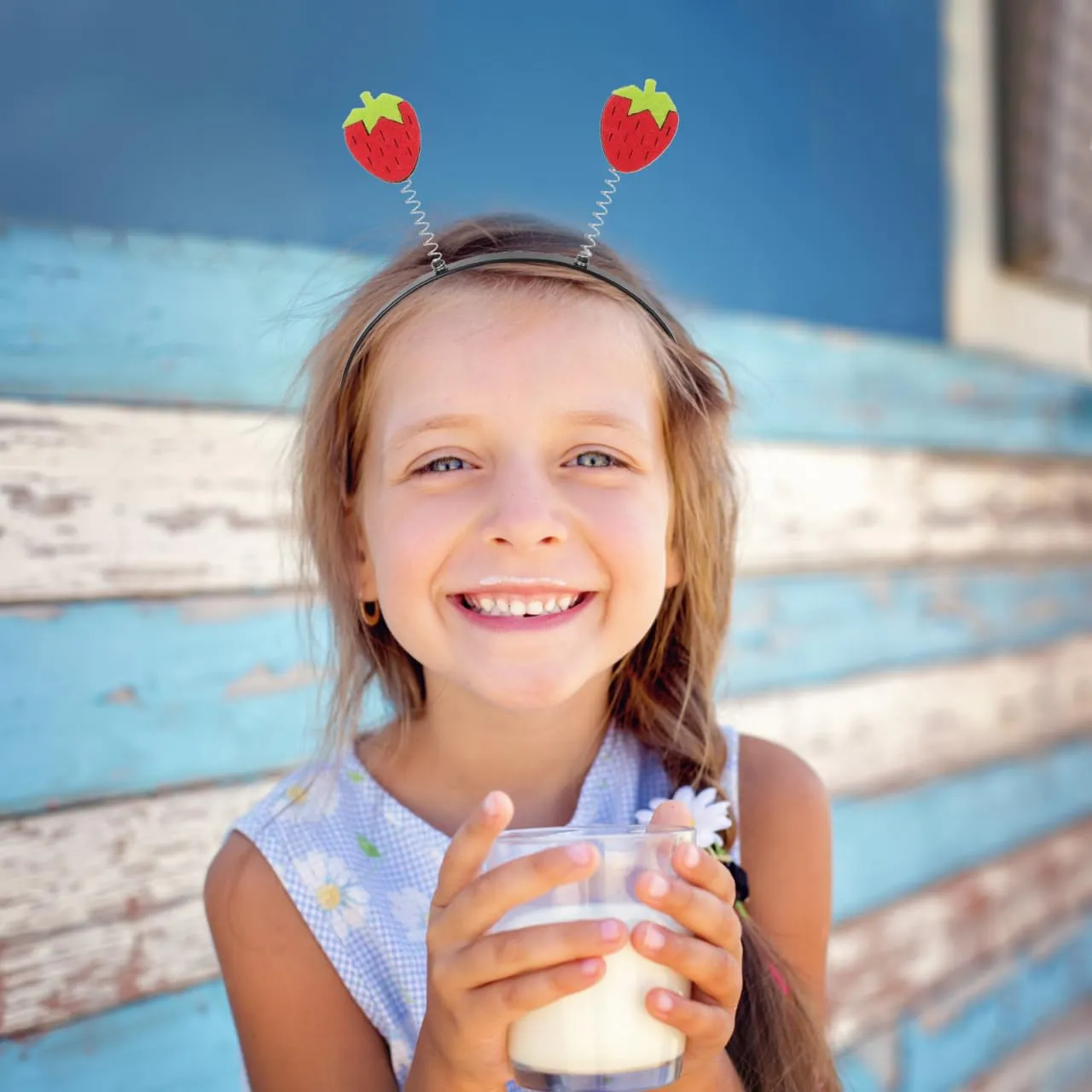 Gadpiparty Strawberry Headband, 2 Pack, Fruits Headpiece, Costume Headwear for Children, Party Hair Accessory, Makeup Headband, Prom Props, Photo Shoot Props
