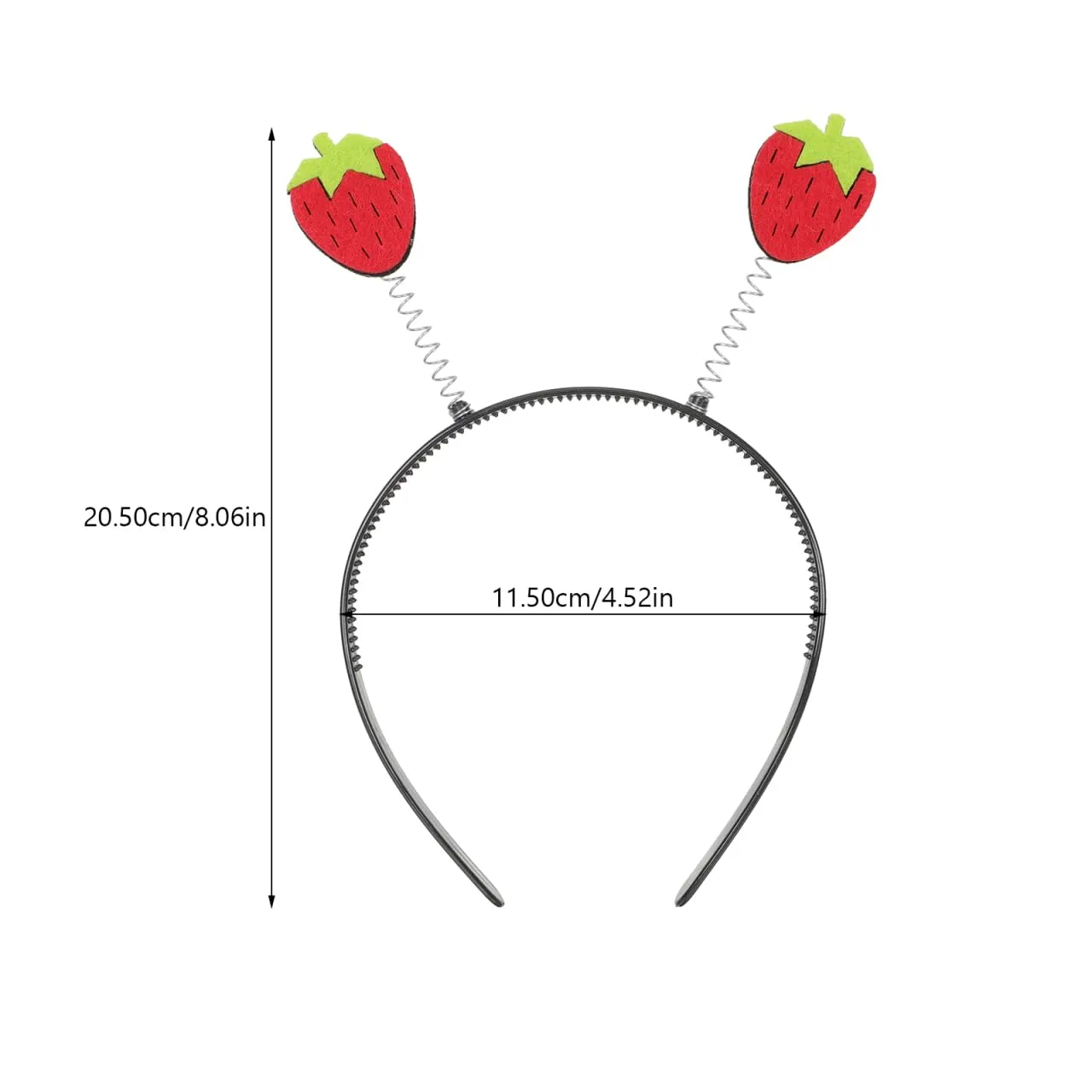 Gadpiparty Strawberry Headband, 2 Pack, Fruits Headpiece, Costume Headwear for Children, Party Hair Accessory, Makeup Headband, Prom Props, Photo Shoot Props