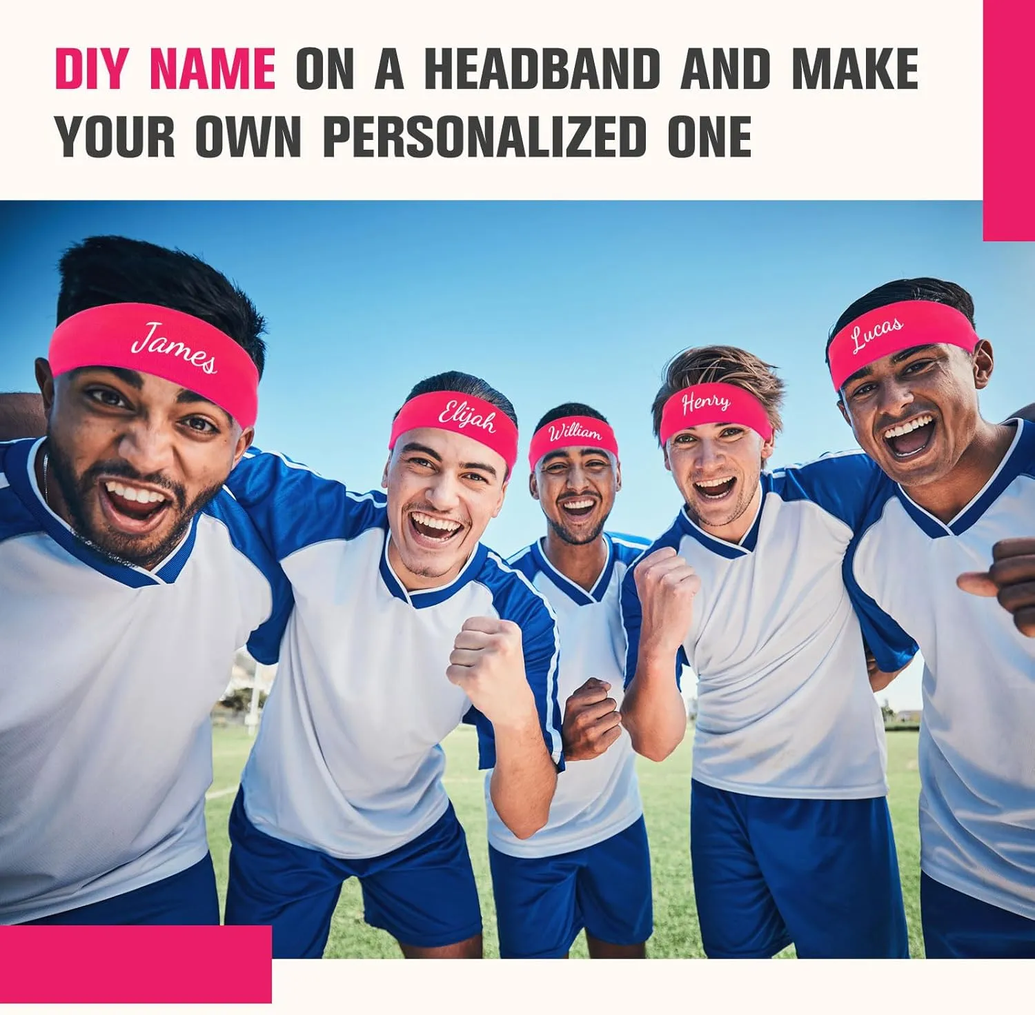 Hotop 30 Pcs Sport Headbands for Women Non Slip Stretchy Soft Fabric Elastic Sweatbands Bulk for Yoga DIY Team Gifts