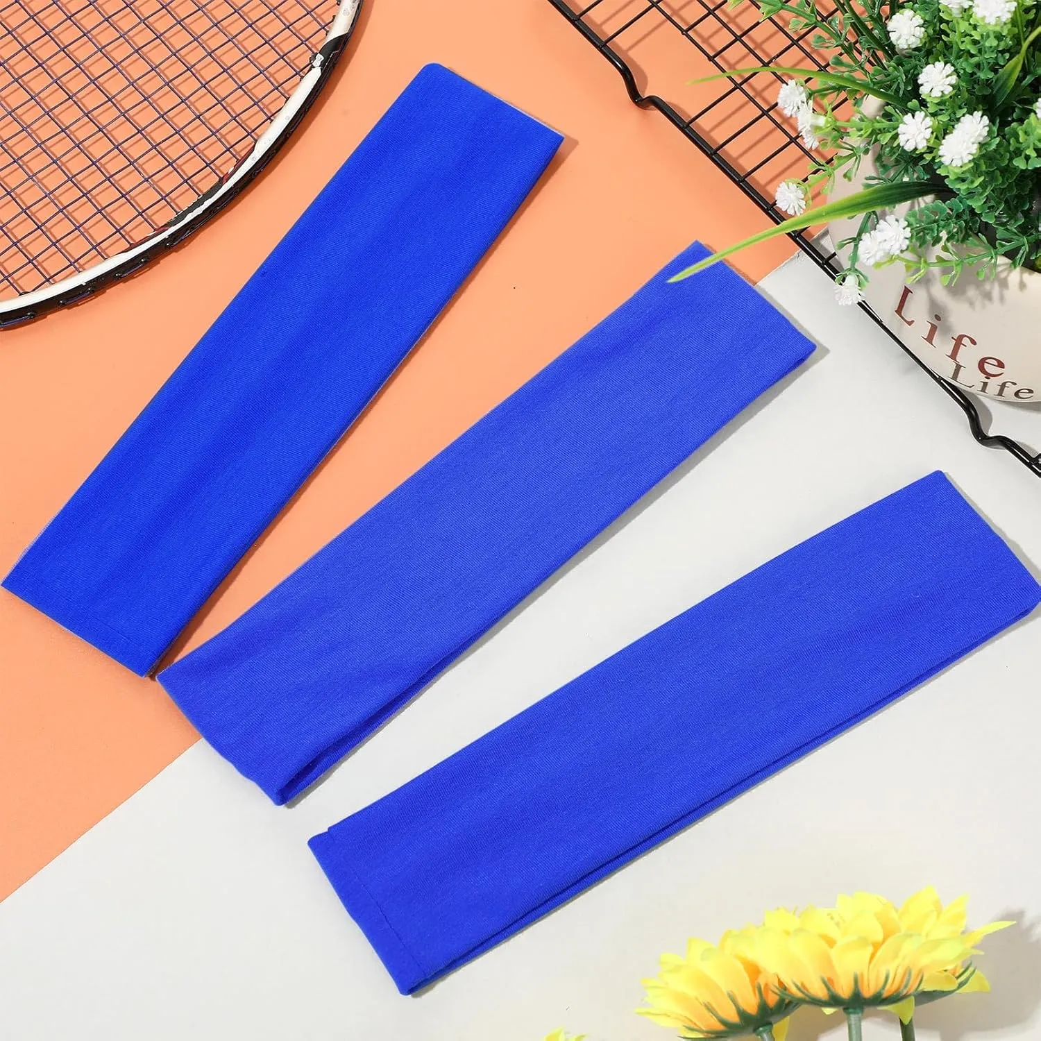 Hotop 30 Pcs Sport Headbands for Women Non Slip Stretchy Soft Fabric Elastic Sweatbands Bulk for Yoga DIY Team Gifts