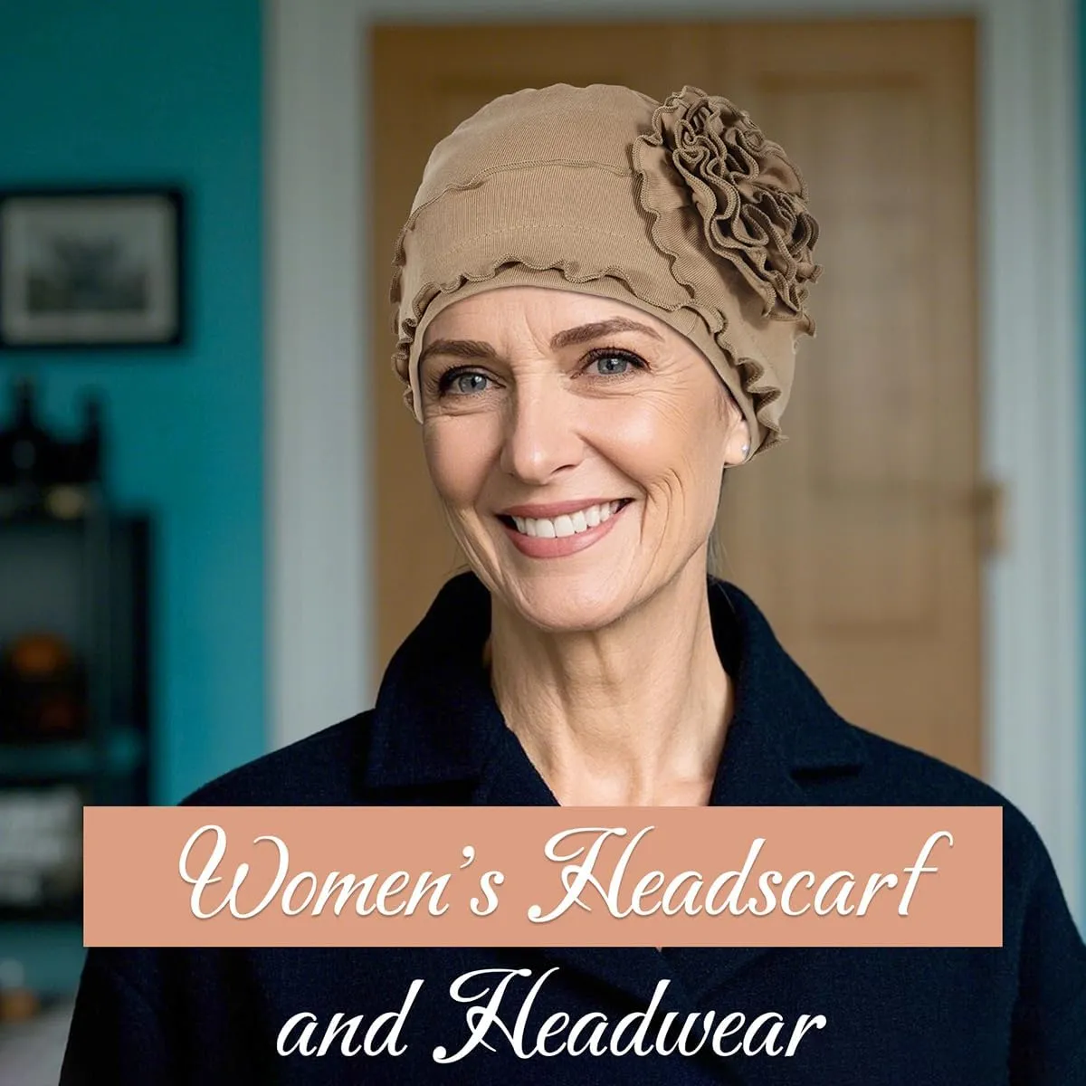 JarseHera 4PCS Cotton Chemo Headwear for Women Soft Cancer Caps Beanie for Hair Loss