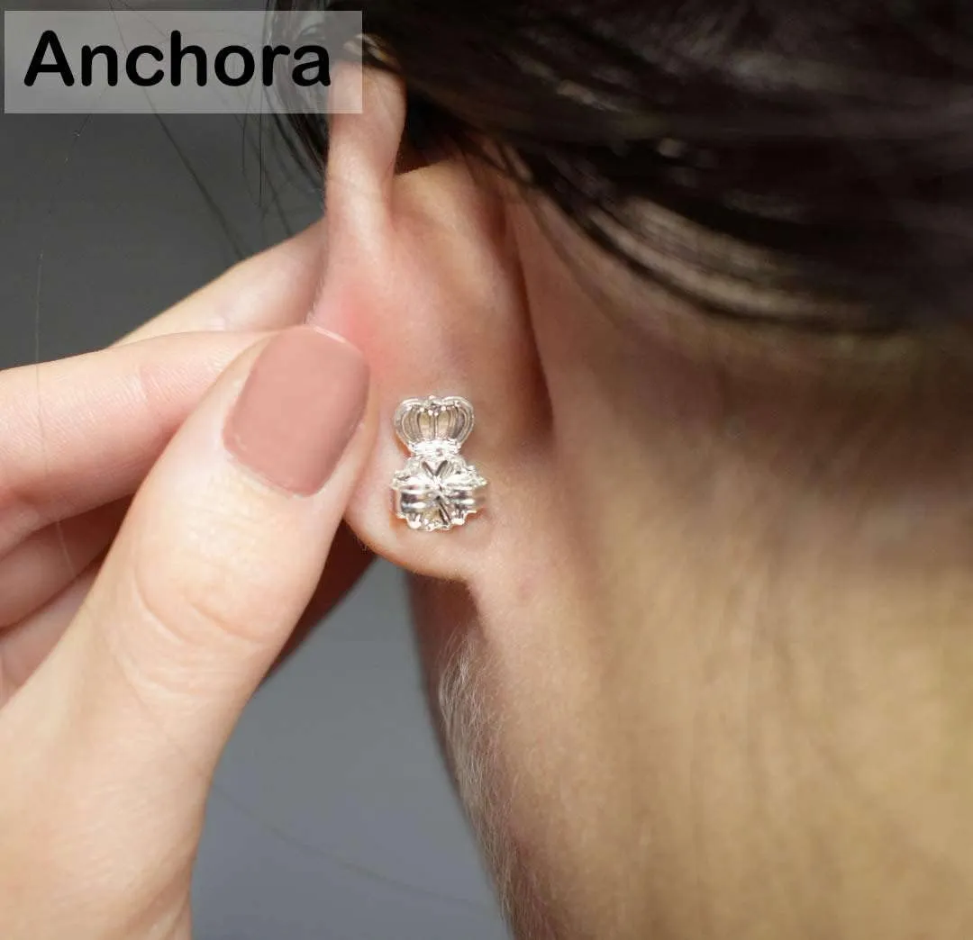 Original Magic Earring Backs for Droopy Ears | Earrings Lifters for Heavy Earring | Earing Lifter Backs BAX | Earlobe Secure Clear Miracle (2 Silver 1 Gold)