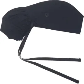 Scrub Cap with Buttons - Cotton Hat with Sweatband, Adjustable Tie Back for Ponytail (Randomly Paired with Hair Ring)