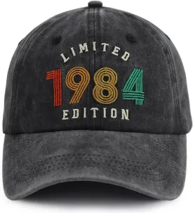 So Happy I'm 40 Today Baseball Cap for Men Women, Adjustable Embroidered Cotton Vintage 40th Birthday Hat