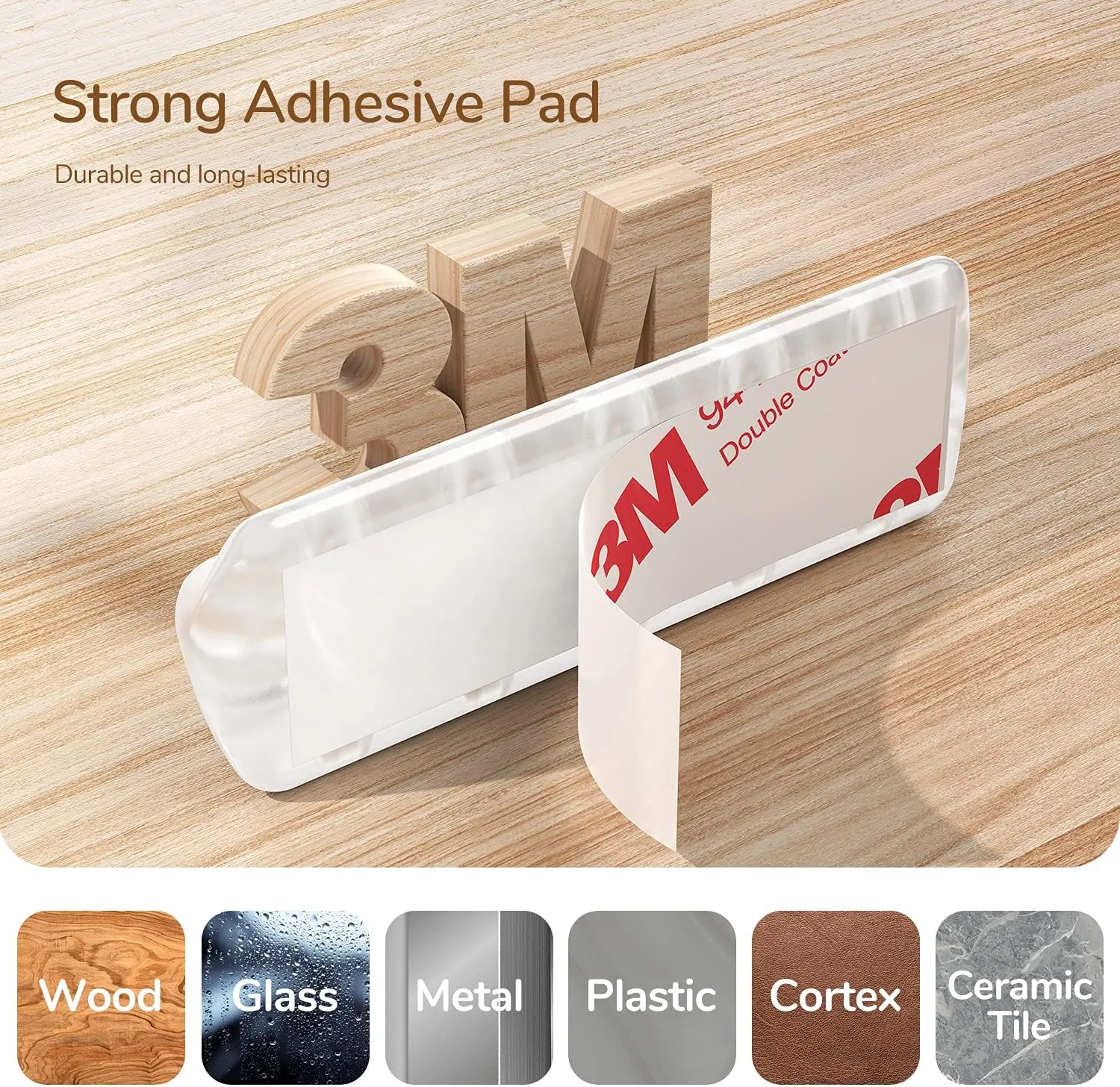 Syncwire Clear Cable Clips - Cord Holders - Self Adhesive Cable Management Organizer - Home, Office, Cubicle, Car, Nightstand, Desk Accessories - Gift Ideas Men, Women, Dad, Mom (5 Packs/15 Slots)