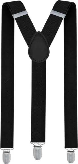 trilece Suspenders for Men Adjustable Y Back Men's Women's Costume Tuxedo Dress Suspender 3 Strong Clips