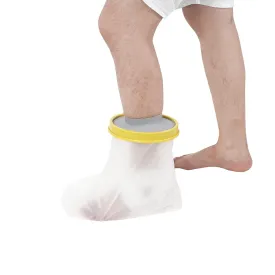 Waterproof Ankle & Foot Cast Cover, Adult Watertight Wound Protector Shower Foot Bag, Water Resistant Heel Protector Shower Boot Cover for Shower Bath, Diameter 6.5", 12"(30cm) in Length